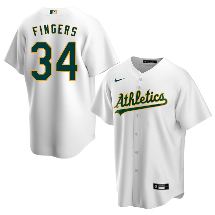 Nike Men #34 Rollie Fingers Oakland Athletics Baseball Jerseys Sale-White